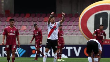 Futbol, Deportes La Serena vs Curico
Undecima fecha, campeonato Planvital 2022
El jugador de Curico Diego Coelho, celebra el gol, durante el partido de primera division realizado en el estadio La Portada de La Serena, Chile.
23/04/2022
Hernan Contreras/Photosport
Football, Sports La Serena vs. Curico
Eleventh date, Planvital 2022 championship
The Curico player Diego Coelho celebrates the goal during the first division match held at the La Portada stadium in La Serena, Chile.
23/04/2022
Hernan Contreras/Photosport