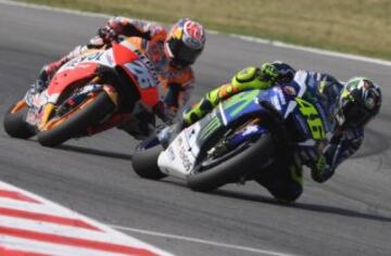 Valentino Rossi y Dani Pedrosa.