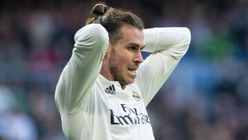 Bale se lamenta de una ocasión fallada en el partido ante el Valladolid.