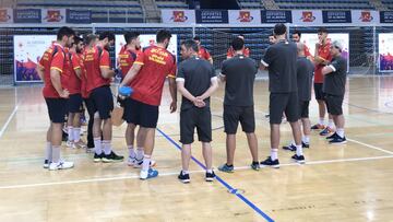 Los Hispanos entrenan en Almer¨ªa para jugar con Suecia