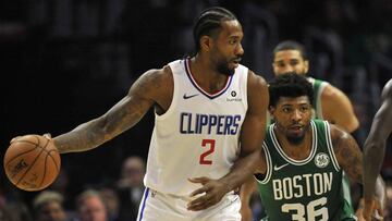 Kawhi Leonard, durante un partido de la NBA con Los &Aacute;ngeles Clippers