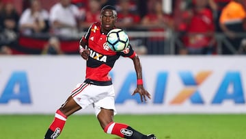 Vinicius Jr., en su último partido como titular con el Flamengo.