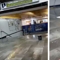 Viral: Así se desploma techo del Metro Eugenia en CDMX por intensas lluvias
