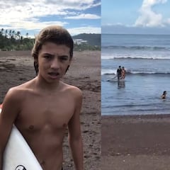 Un surfista de 13 años salva a tres chicas de morir ahogadas en el mar