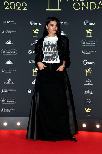 La actriz, guionista y modelo española posa en la alfombra roja. 