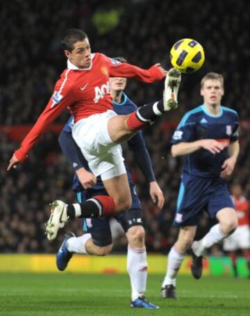 Javier Hernández 'Chicharito' con el Manchester United en 2011. 