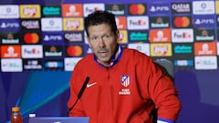 Diego Pablo Simeone atiende a la rueda de prensa antes de enfrentarse el Bodo Glimt en Champions League