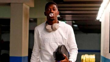 Dembélé, en las instalaciones del Barcelona.