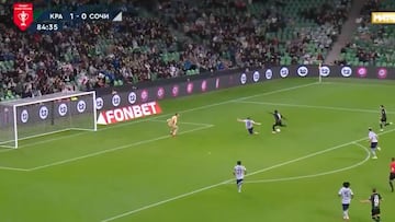 Potencia de Córdoba: marcó en la victoria del Krasnodar