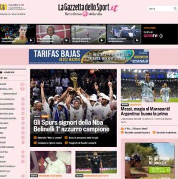 Portadas de la prensa extranjera