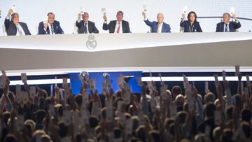Votación en la Asamblea de Socios Representantes del Real Madrid en 2019.