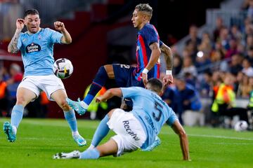 Javi Galán, Raphinha y Óscar Rodríguez.