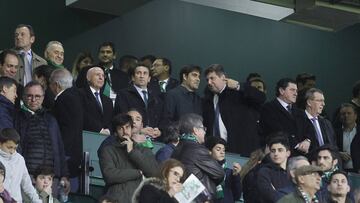 Ángel Haro, en el palco ante la Real.