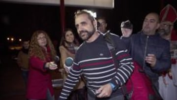 El exconcejal del Ayuntamiento de Marbella y exjugador del Atlético de Madrid, Tomás Reñones, a su entrada a la cárcel de Alhaurín de la Torre.