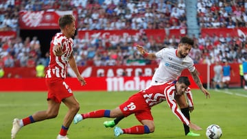 LLorente, Morata y Alex Telles.