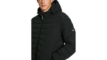 Plumfero acolchado impermeable de Pepe Jeans negro para hombre