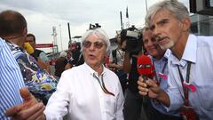 Damon Hill junto a Bernie Ecclestone.