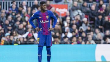 El extremo franc&eacute;s del Barcelona, Ousmane Demb&eacute;l&eacute;, durante un partido.