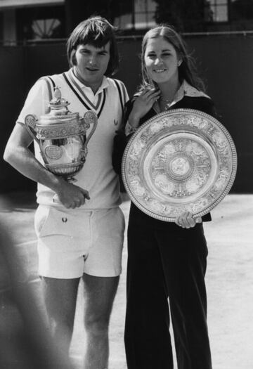 Jimmy Connors y Chris Evert de Estados Unidos. 