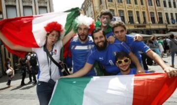 La afición italiana se prepara para enfrentarse a España