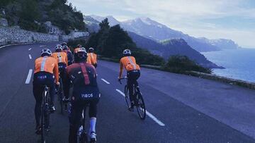 Imagen de la concentración de pretemporada del equipo Ineos en Mallorca.