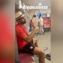 Showman Diego Costa: su nuevo hobby en el vestuario rojiblanco
