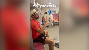 Showman Diego Costa: su nuevo hobby en el vestuario rojiblanco