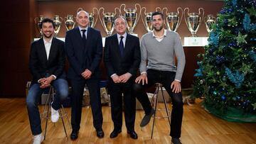 Sergio Llull, Pablo Laso, Florentino, Felipe Reyes