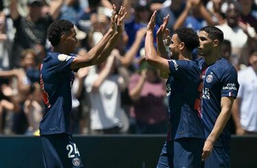 Vuelve a castigar el campeón de Europa. Jugada embarullada en el área rojiblanca, con la pasividad defensiva del Atlético de Madrid, la cual aprovechó Mayulu cazando un balón suelto, sacándose un poderoso disparo para batir a Oblak.