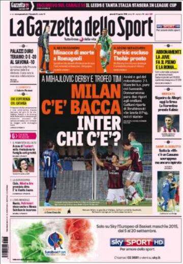 Portadas de la prensa deportiva