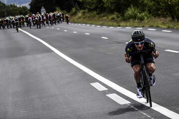 El aleman Jasha Sütterlin durante una escapada de la 19ª etapa del Tour de Francia de 2017.