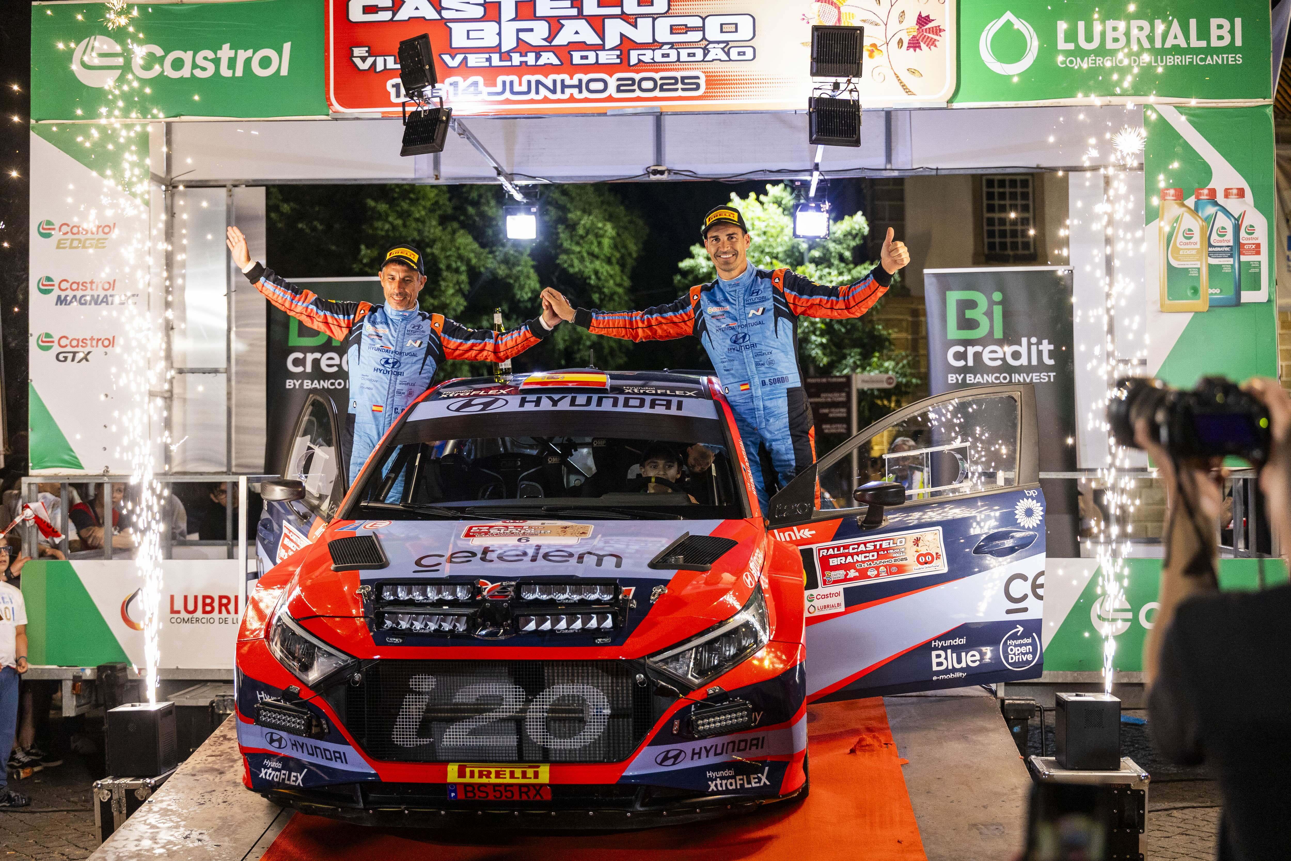 Dani Sordo con el Hyundai en el Rally de Castelo Branco