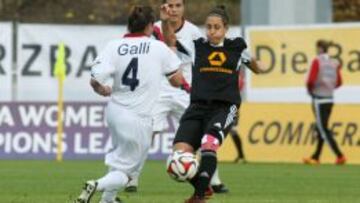 Vero Boquete, ante Galli, en el partido de ida ante el Torres italiano. 