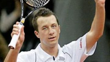 <b>TRIUNFO. </b>Kohlschreiber, tras su victoria.