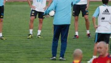 Del Bosque ensaya con Cesc de nueve y Busquets de central