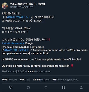 Los nuevos capítulos de Naruto ya tienen fecha de estreno y el regreso es inminente