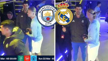 Epic moment between Haaland and Courtois in the tunnel