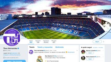 Twitter de Theo Hernández.