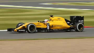 Kevin Magnussen durante el GP Gran Bretaña 2016.