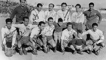 El once del Tenerife en su estreno en Segunda División, hace 70 años.