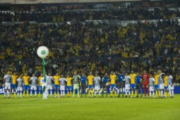 En el duelo de vuelta de las semifinales entre los regiomontanos y los esmeraldas, se rindió un pequeño homenaje al cuadro brasileño.