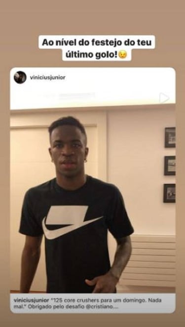 Vinicius acepta el reto de Cristiano