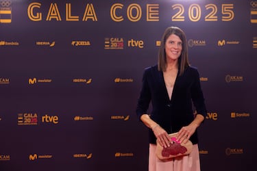La exatleta Ruth Beitia, especialista en salto de altura, a su llegada a la Gala del Comité Olímpico Español.