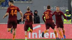 Dzeko celebra el primer gol del partido.