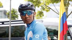 Nairo Quintana, en la salida de Bruselas.