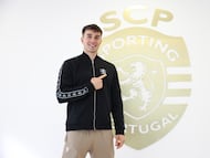 Iván Fresneda posa para la entrevista con AS. (Sporting SCP)