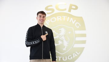 Iván Fresneda posa para la entrevista con AS. (Sporting SCP)