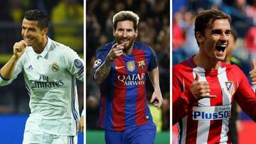 Cristiano Ronaldo, Leo Messi and Antoine Griezmann are set to form the attack in the FIFA FIFPro World11 2016.