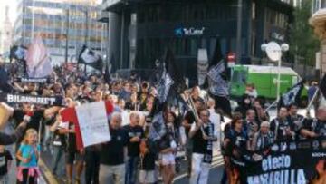 Manifestación en Bilbao para pedir la vuelta a la ACB