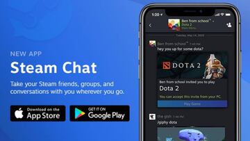 Valve lanza una aplicación de chat para Steam en iOS y Android